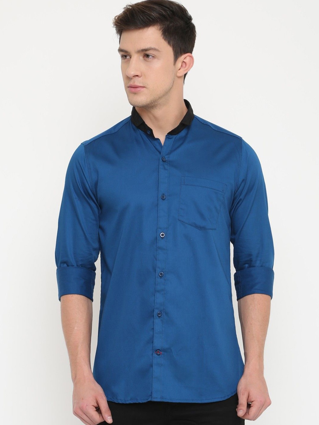 

Cross Court Men Slim Fit Opaque Casual Shirt, Blue