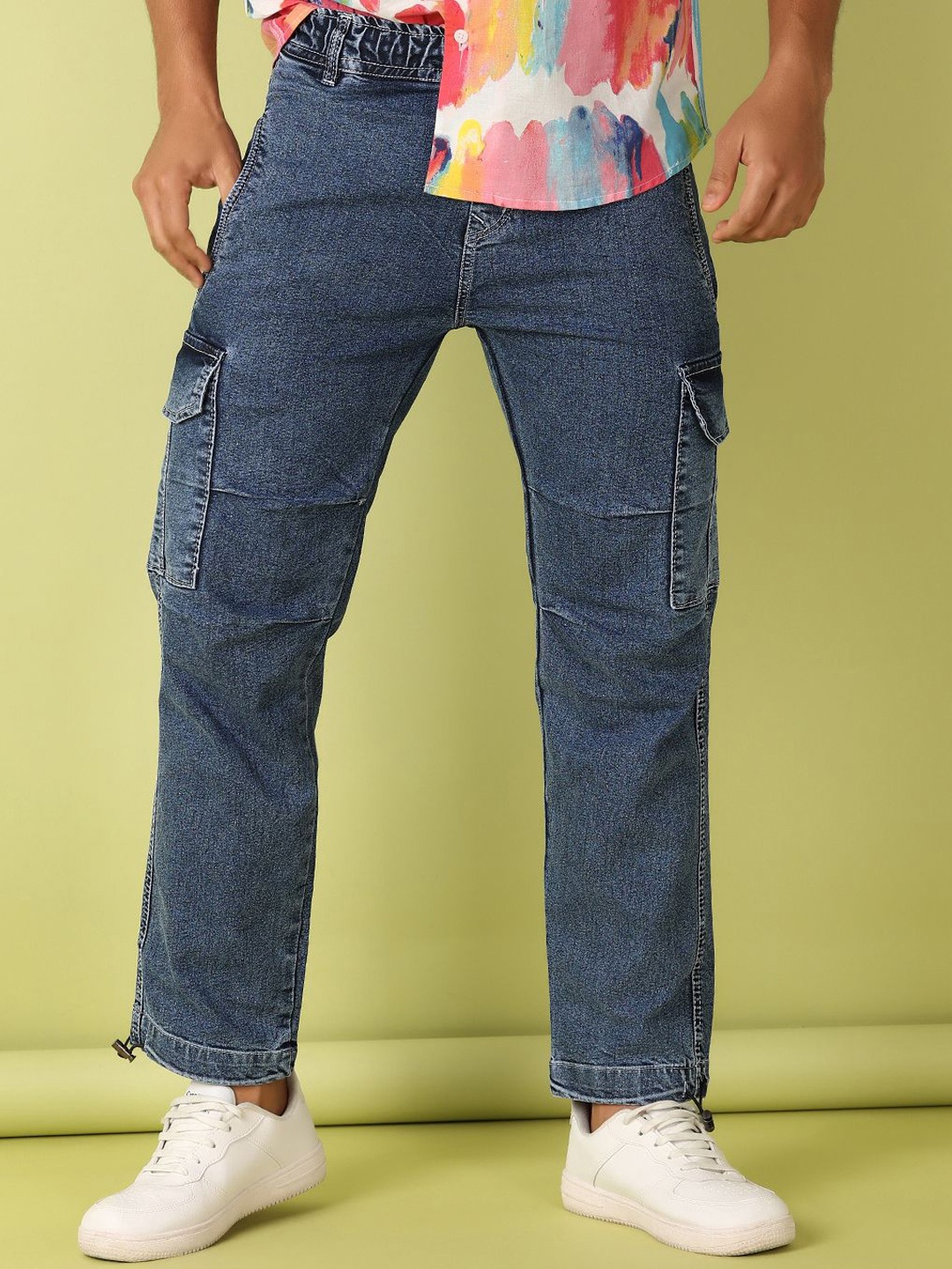

V-Mart Men Solid Regular Fit Mid-Rise Jeans, Blue