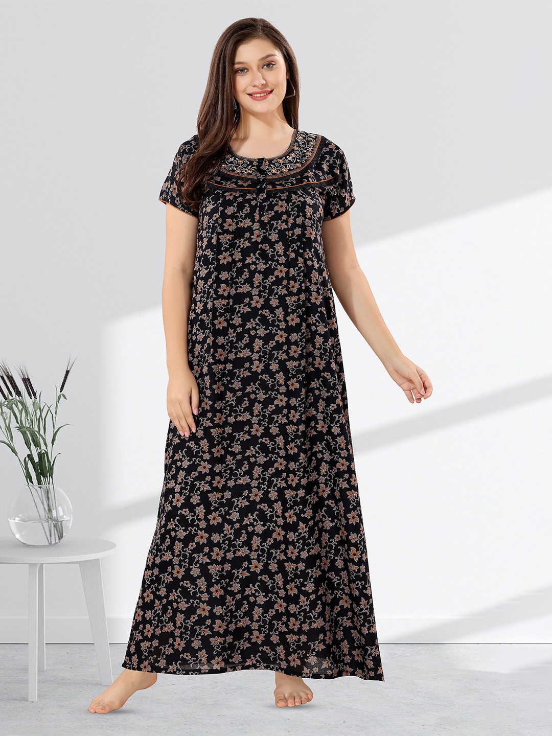 

Soulemo Printed Maxi Nightdress, Blue