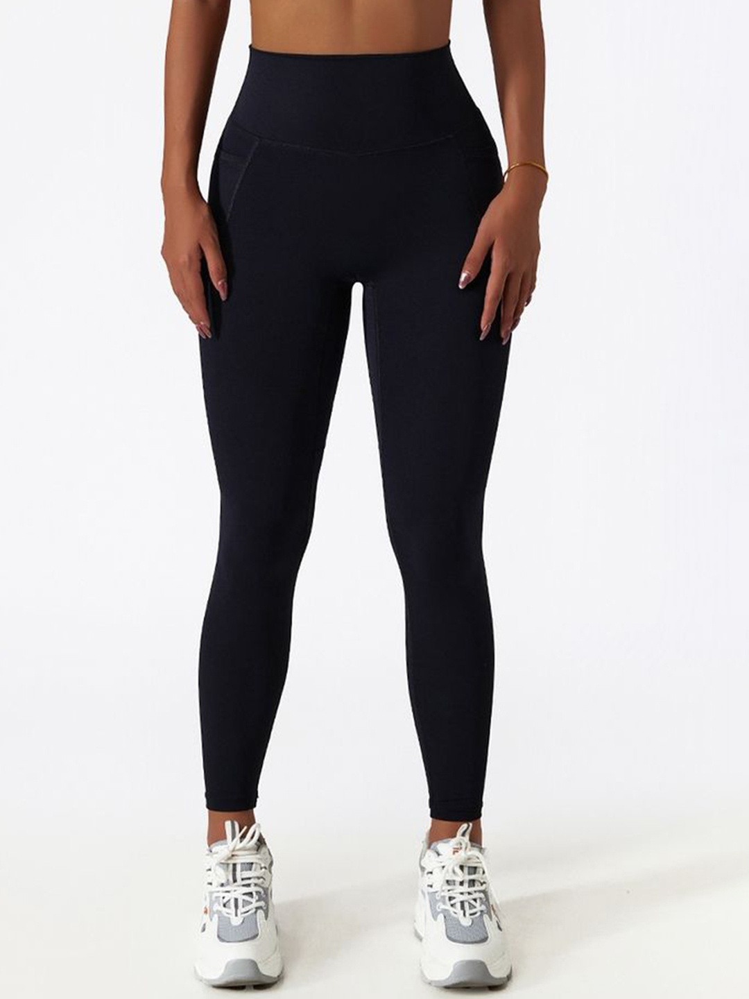 

LULU & SKY Women Activewear Leggings With Pockets, Black