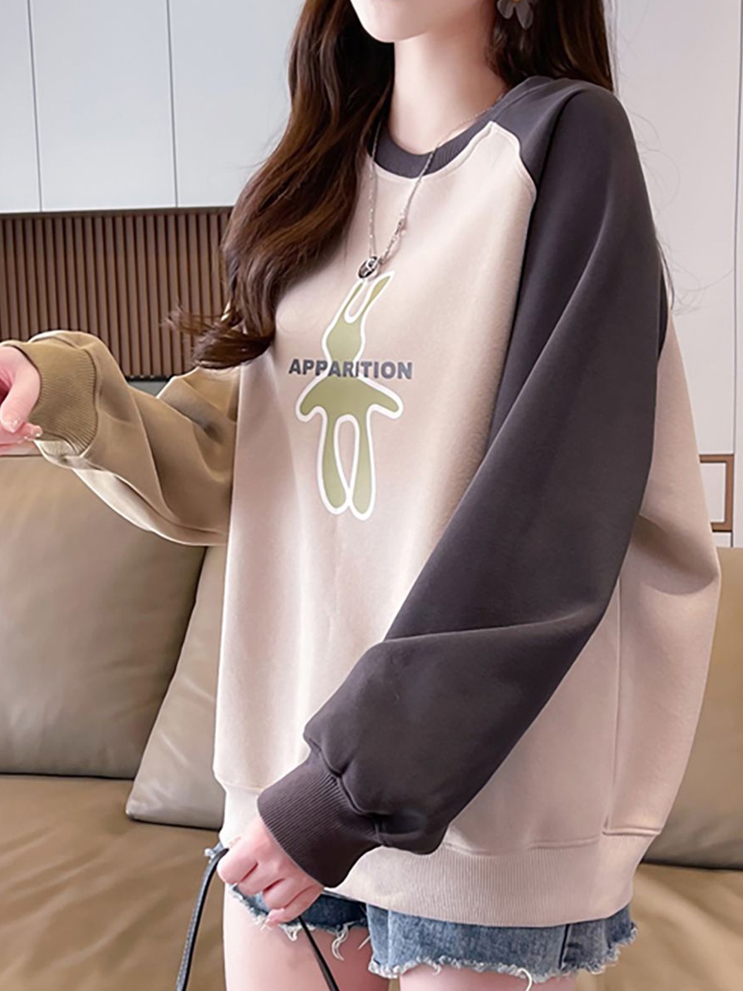 

JC Mode Women Sweatshirt, Beige