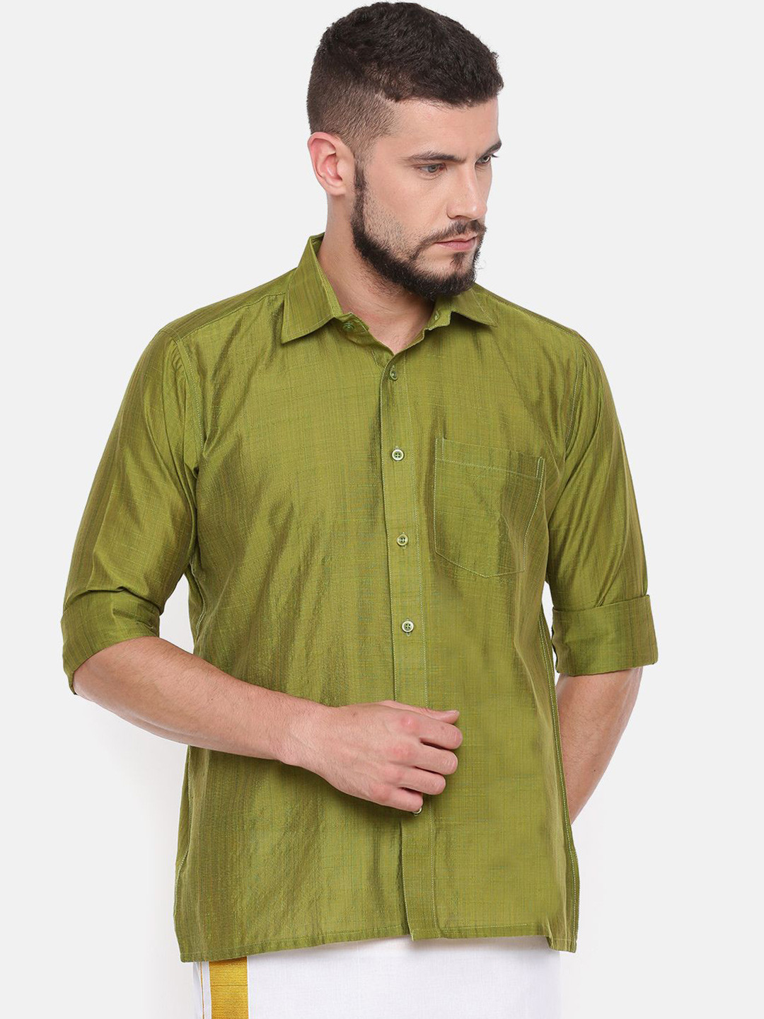 

Cross Court Men Opaque Party Shirt, Green