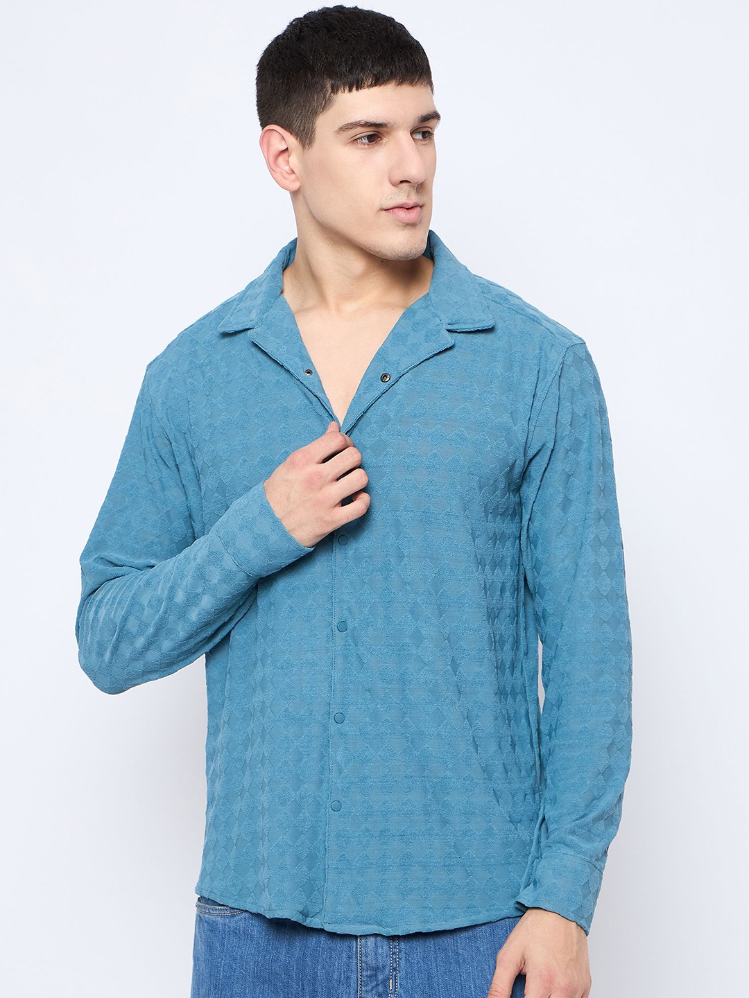 

Parcel Yard Men Comfort Opaque Party Shirt, Blue