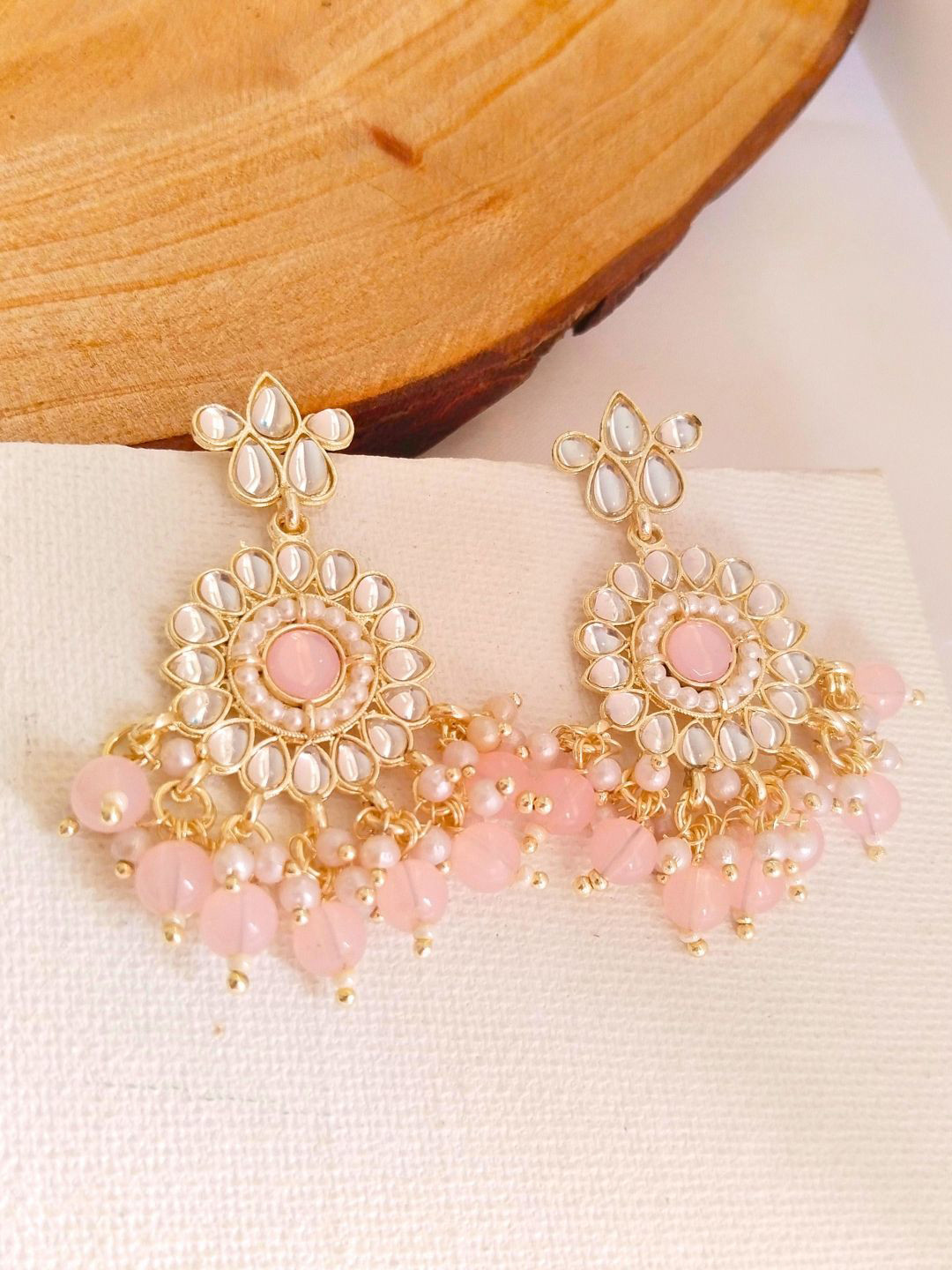 

Anouk Floral Chandbalis Earrings, Peach