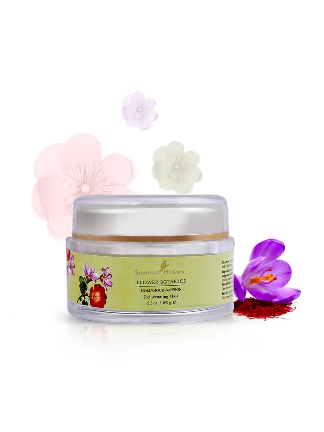 

Shahnaz Husain Flower Botanics Hollyhock Saffron Rejuvenating Mask - 100 g, Cream