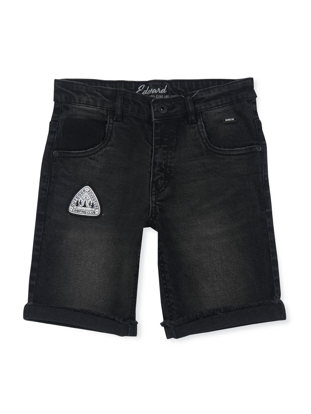 

Gini and Jony Boys Washed Denim Shorts, Black