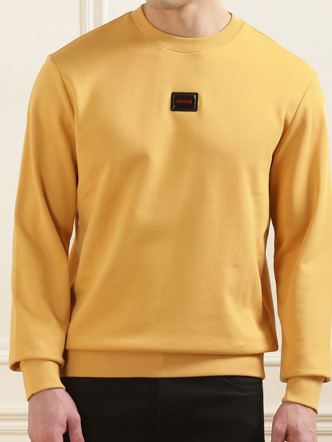 

HUGO Men Sweatshirt, Yellow