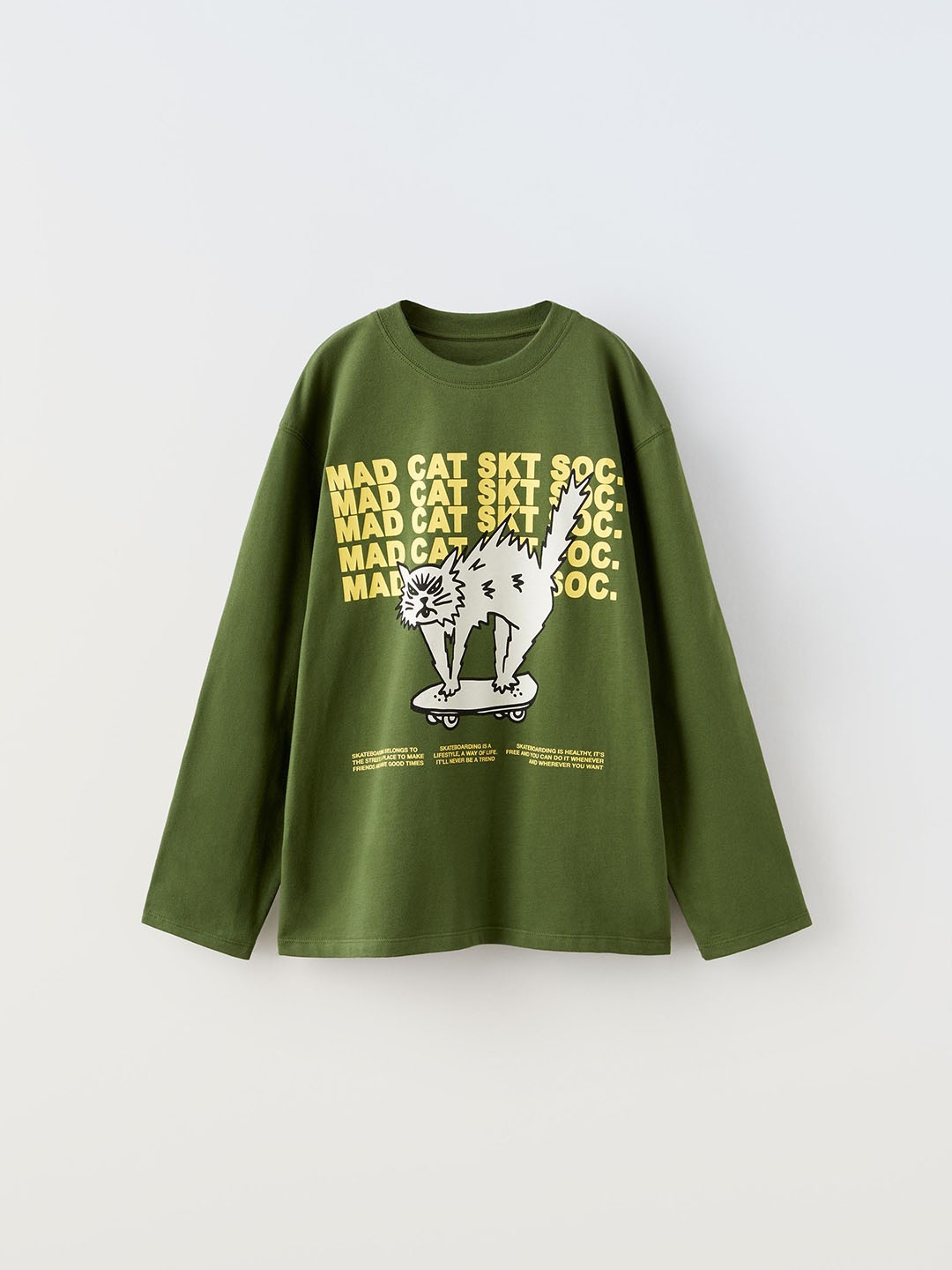 

ZARA Boys Printed Cotton T-shirt, Green