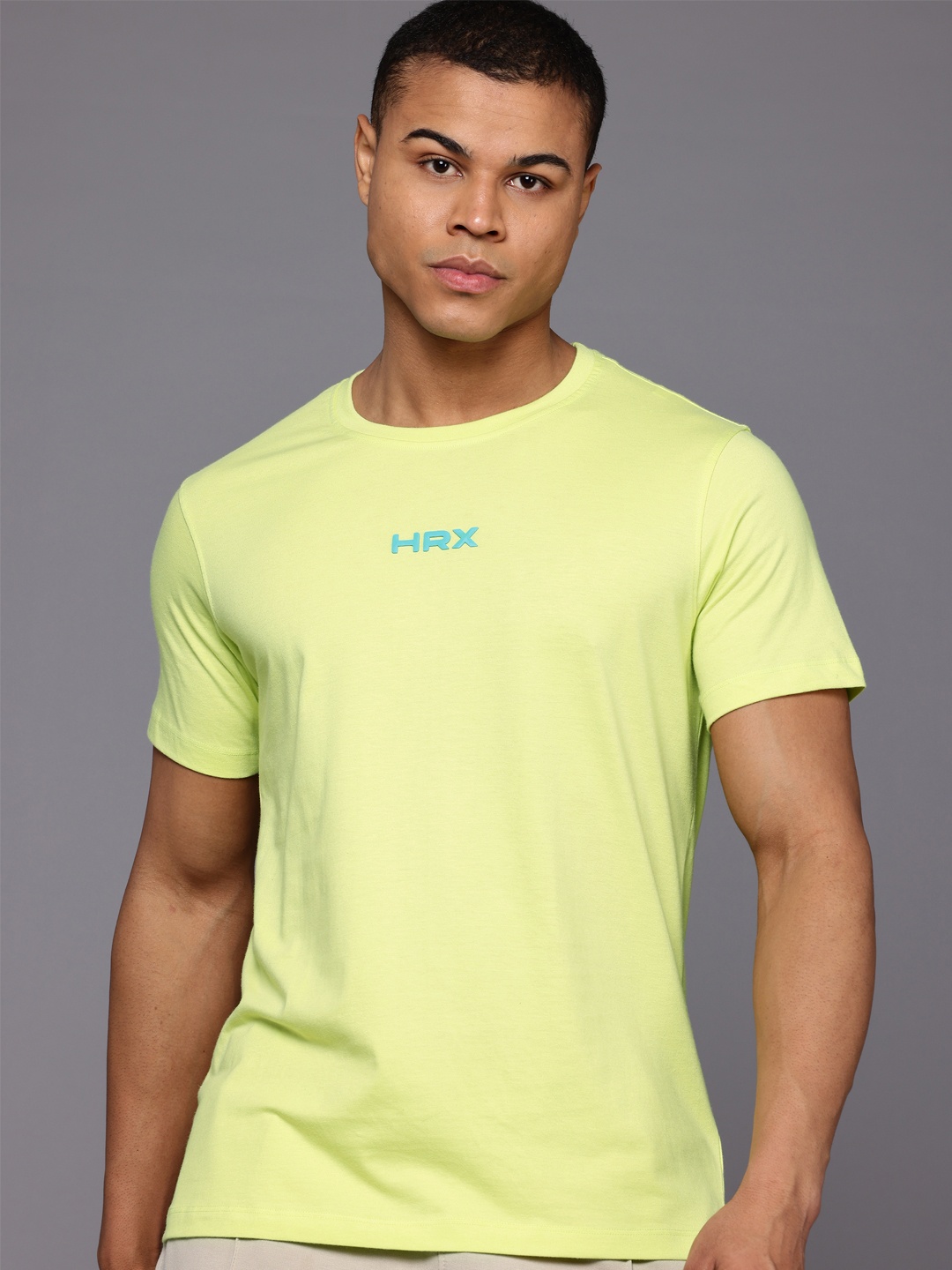 

HRX by Hrithik Roshan Regular Fit Casual T-shirt, Lime green