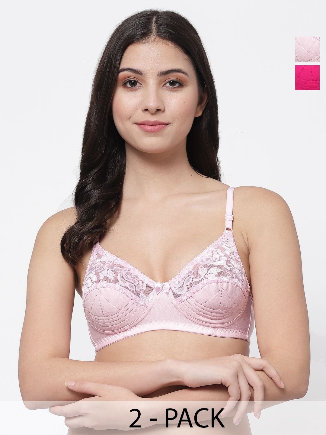 

Docare Bralette Bra Full Coverage, Pink