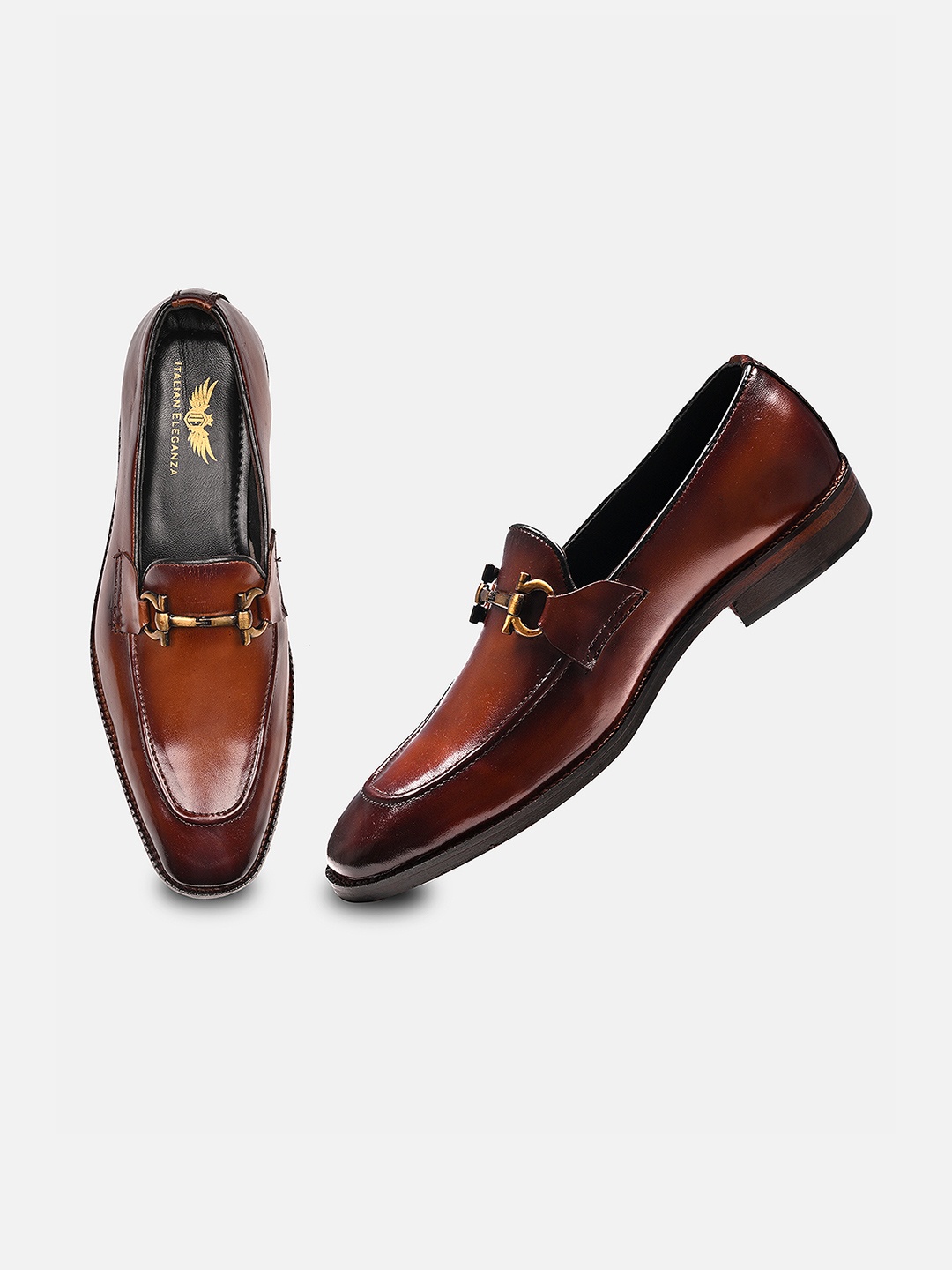

ITALIAN ELEGANZA Men Leather Formal Brogues, Tan
