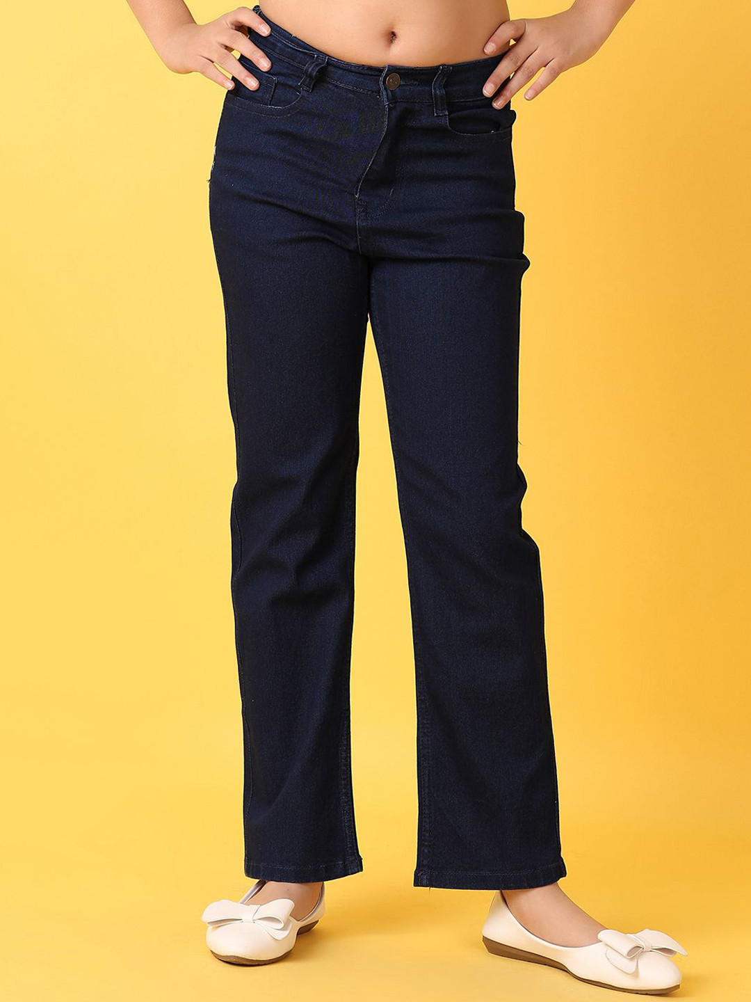 

V-Mart Girls Straight Fit Jeans, Blue