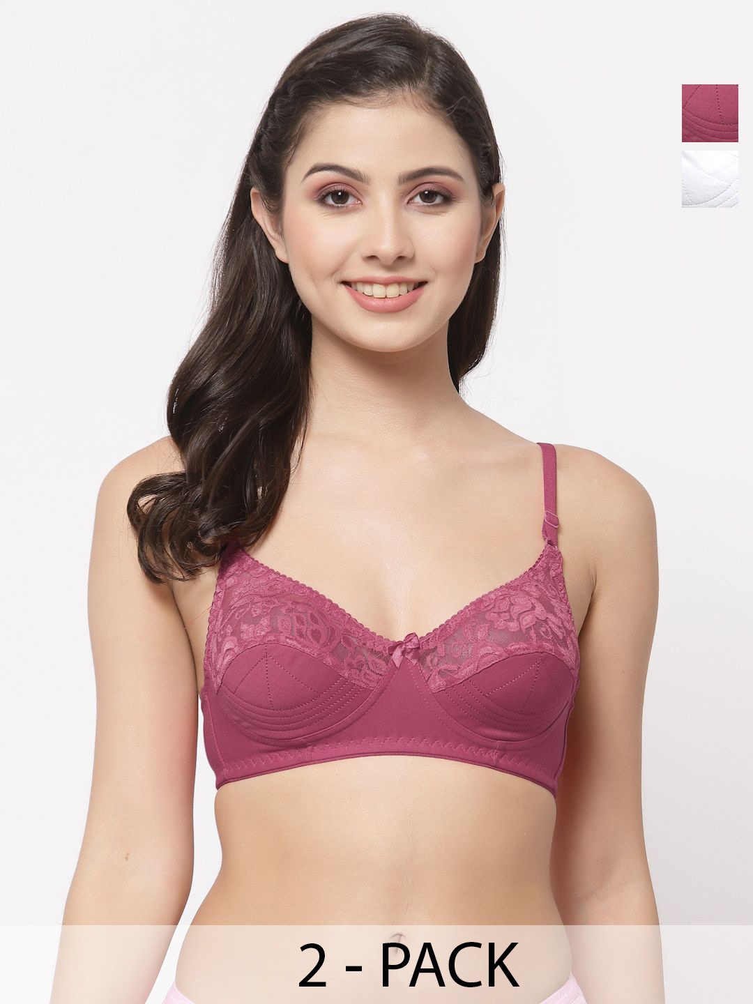 

Docare Bralette Bra Full Coverage, White