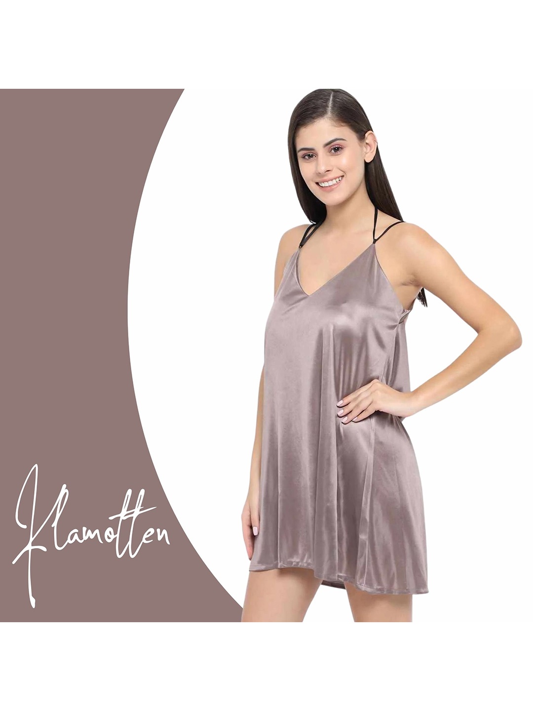 

Klamotten Halter Neck Baby Doll, Taupe