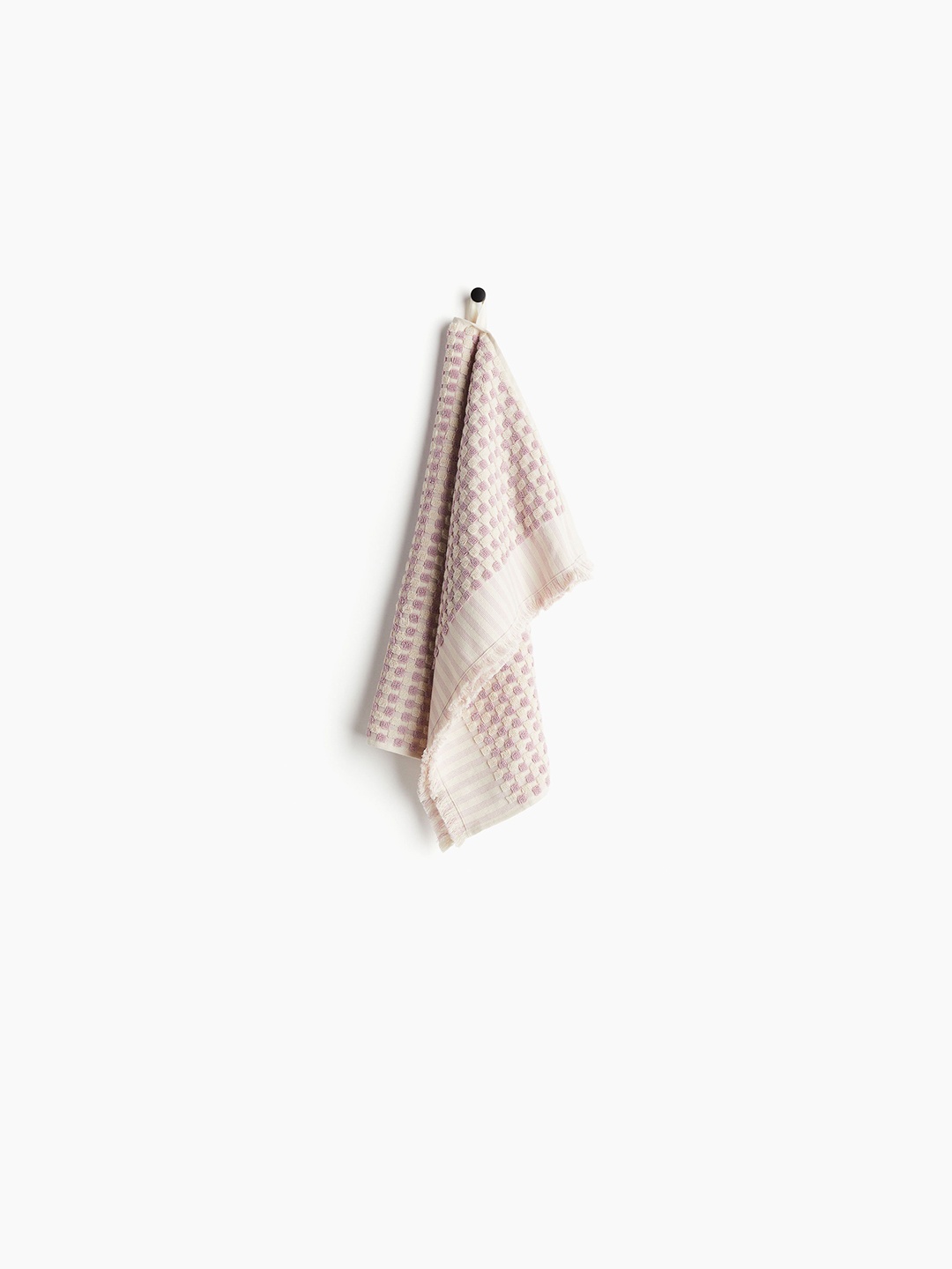 

H&M Pink Patterned Cotton Terry Hand Towel