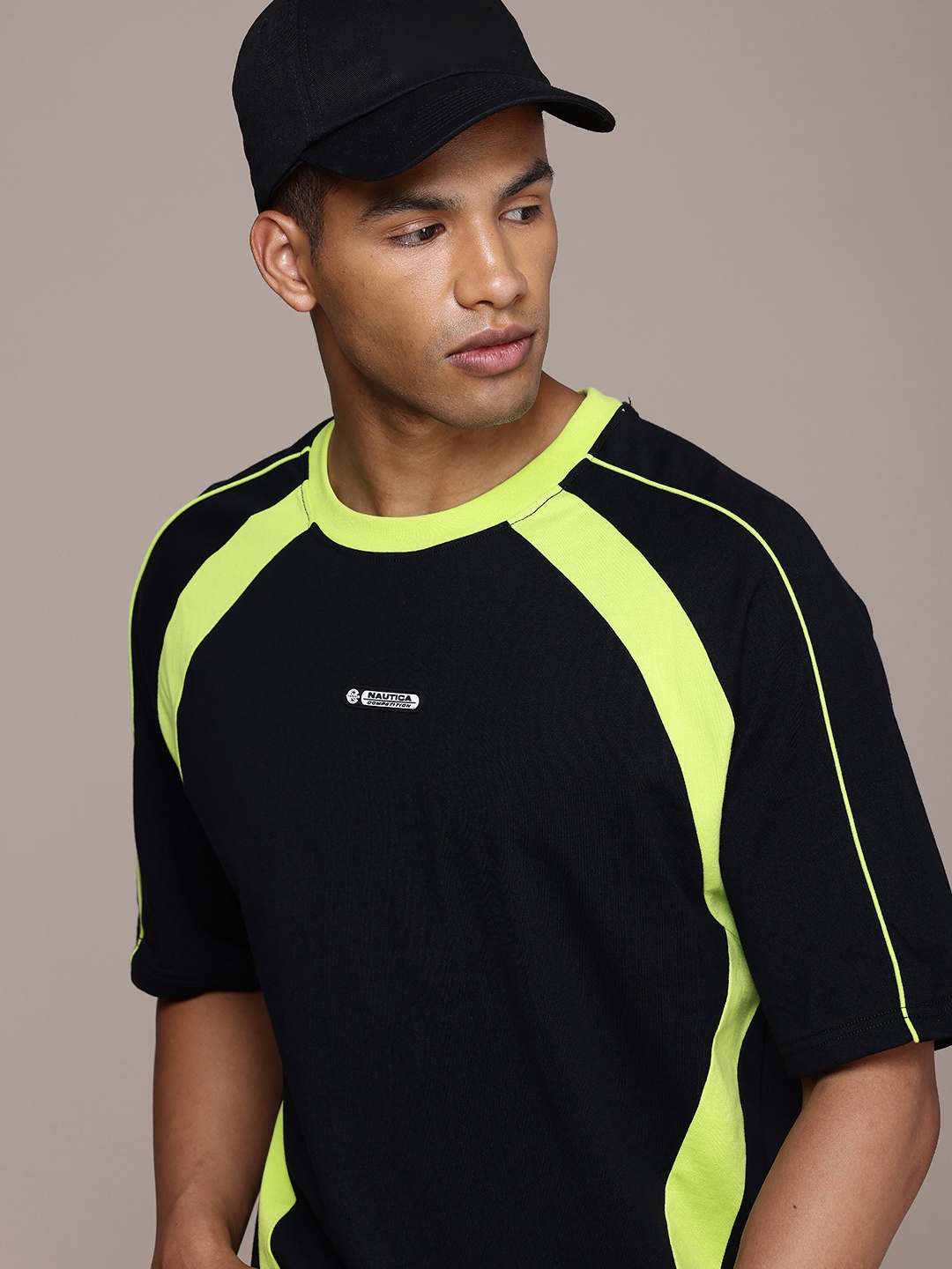

Nautica Striped Pure Cotton T-shirt, Black