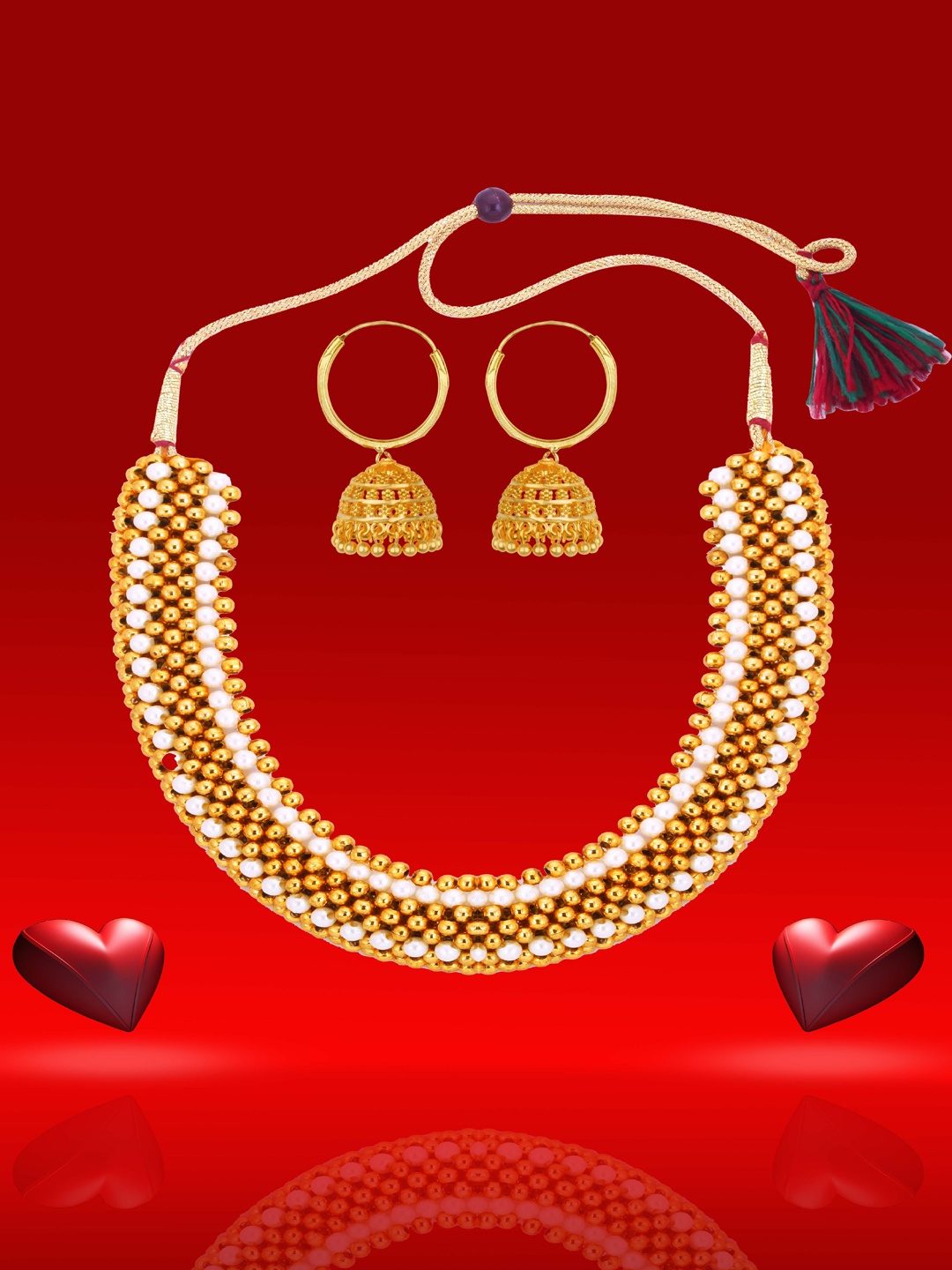 

Heer Collection Gold Plated Choker Set