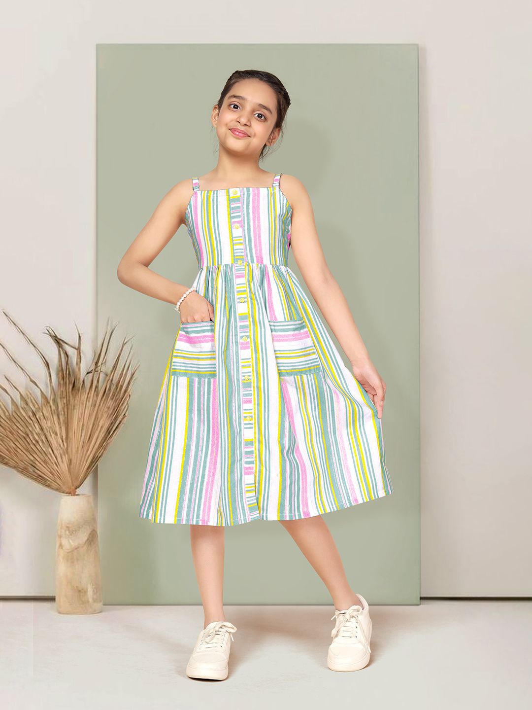 

BAESD Striped A-Line Dress, Multi