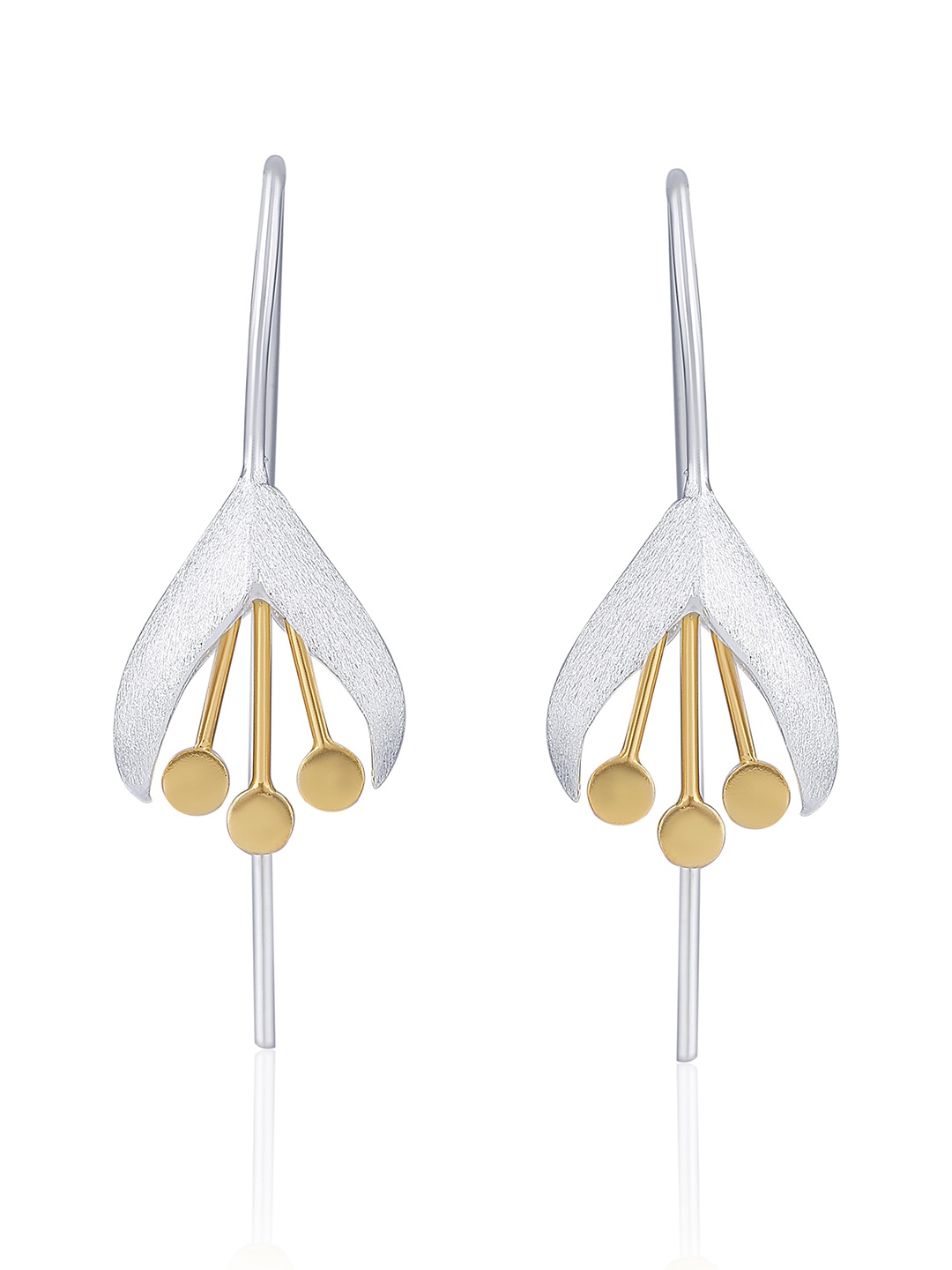 

Sangria 925 Sterling Silver Rhodium & Gold Plating Earrings