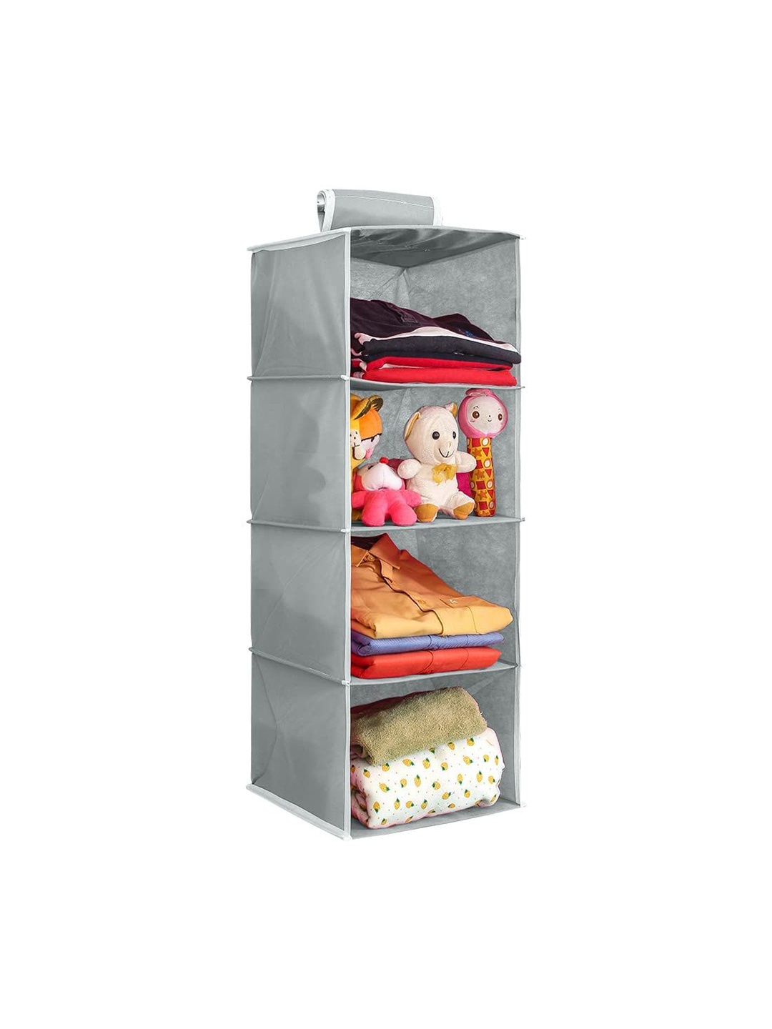 

prettykrafts Grey Reusable 4 Shelf Multi-Utility Organisers