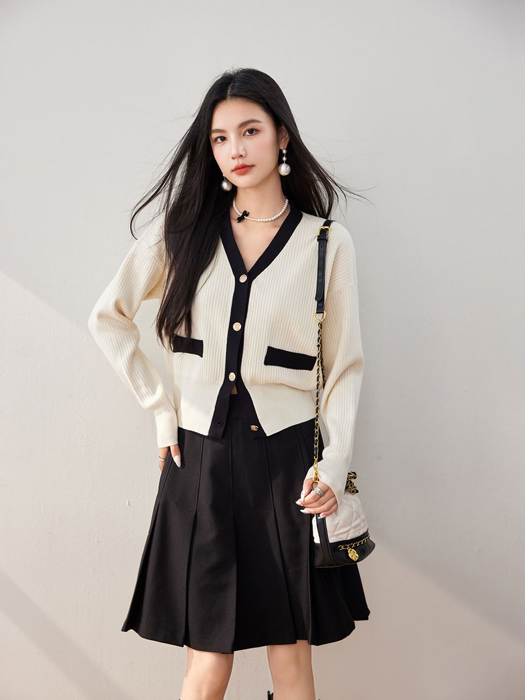 

JC Collection Women Striped Cardigan, White