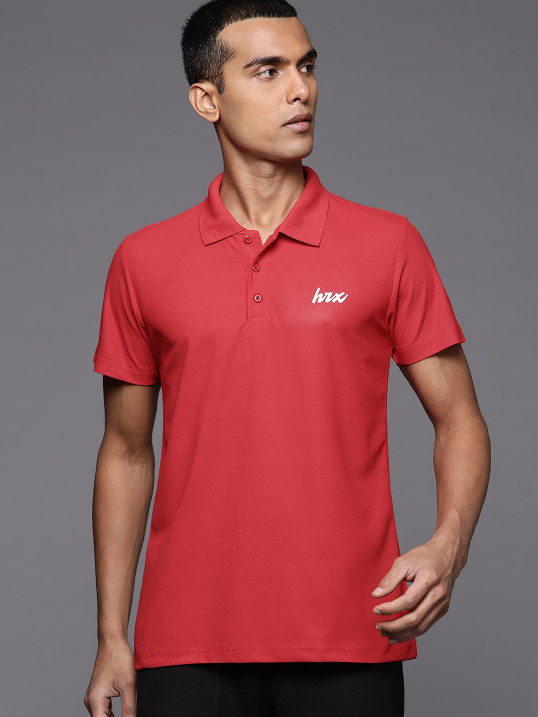 

HRX by Hrithik Roshan Lifestyle Polo Collar T-shirt, Red