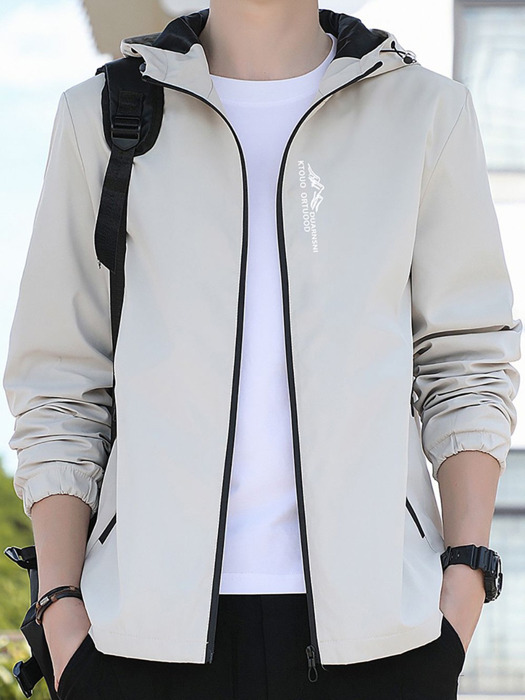 

StyleCast x Revolte Open Front Jacket, Beige