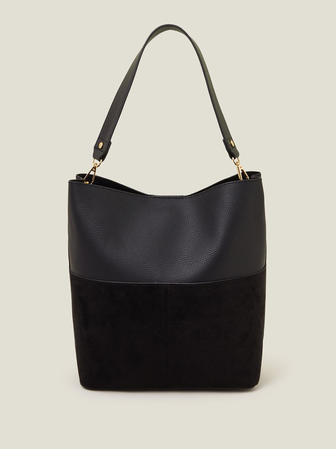 

Accessorize Women Textured PU Structured Shoulder Bag, Black