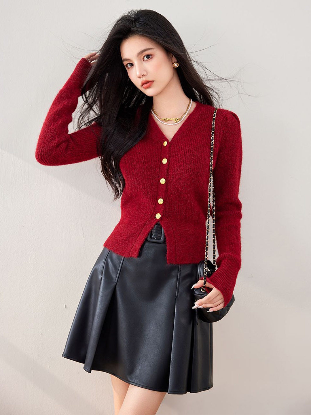 

JC Collection Women Cardigan, Red