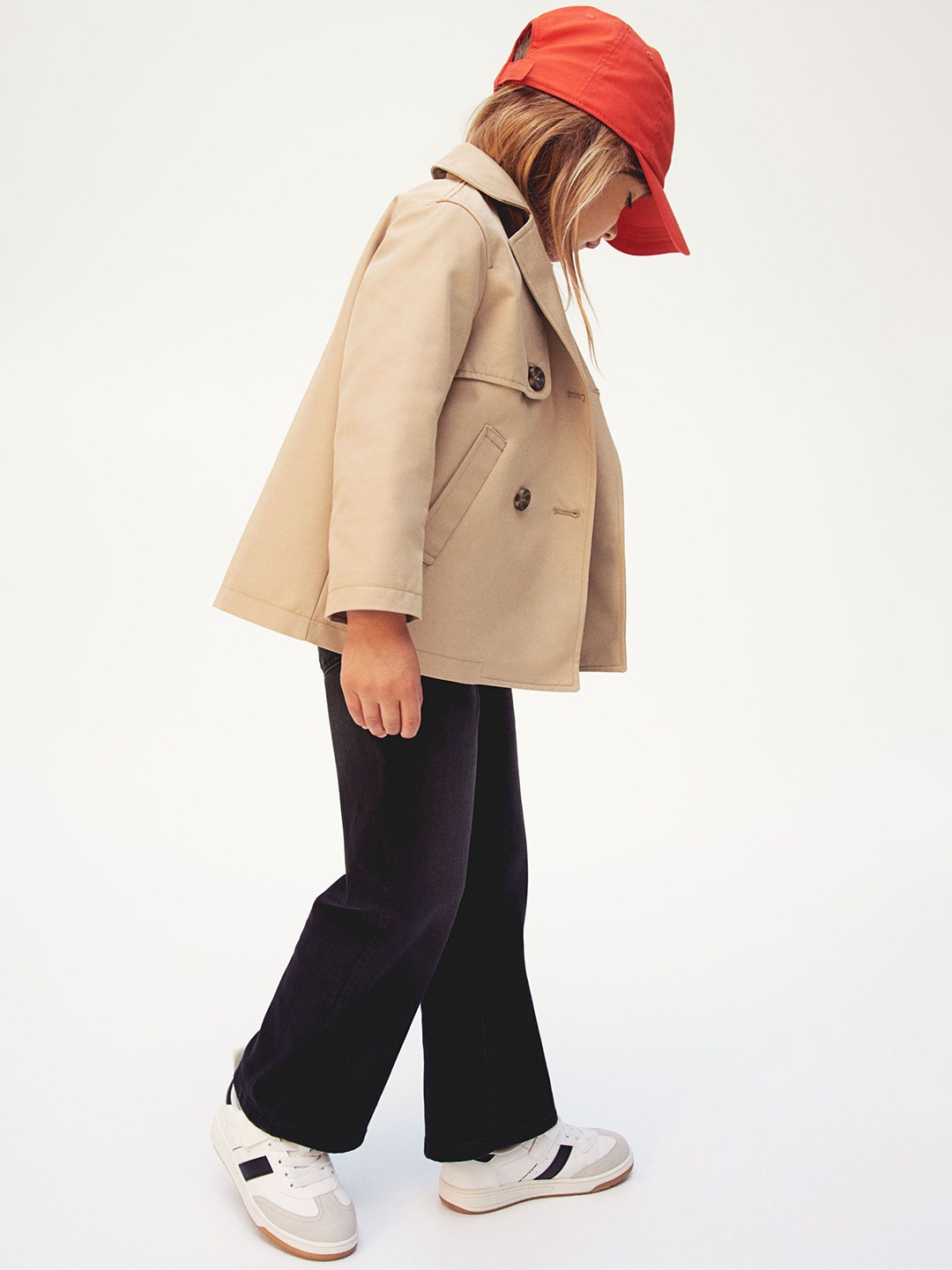

H&M Girls Short Trenchcoat, Beige