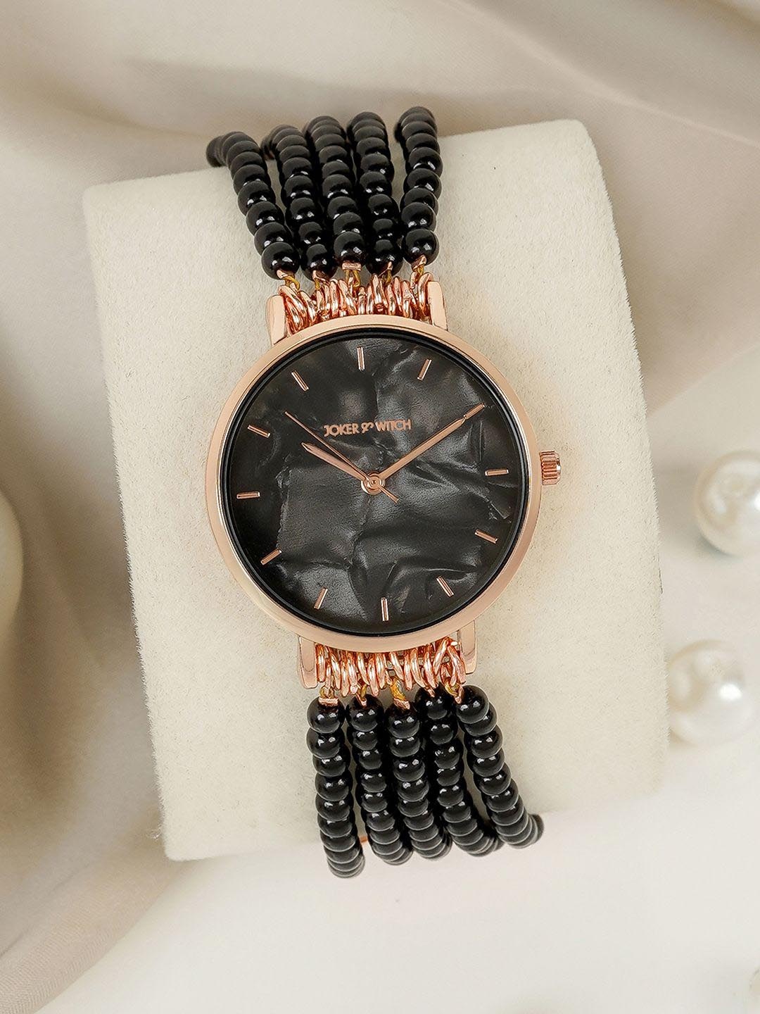 

Joker & Witch Women Pearl Wrap Around Straps Analogue Watch Amww828, Rose gold