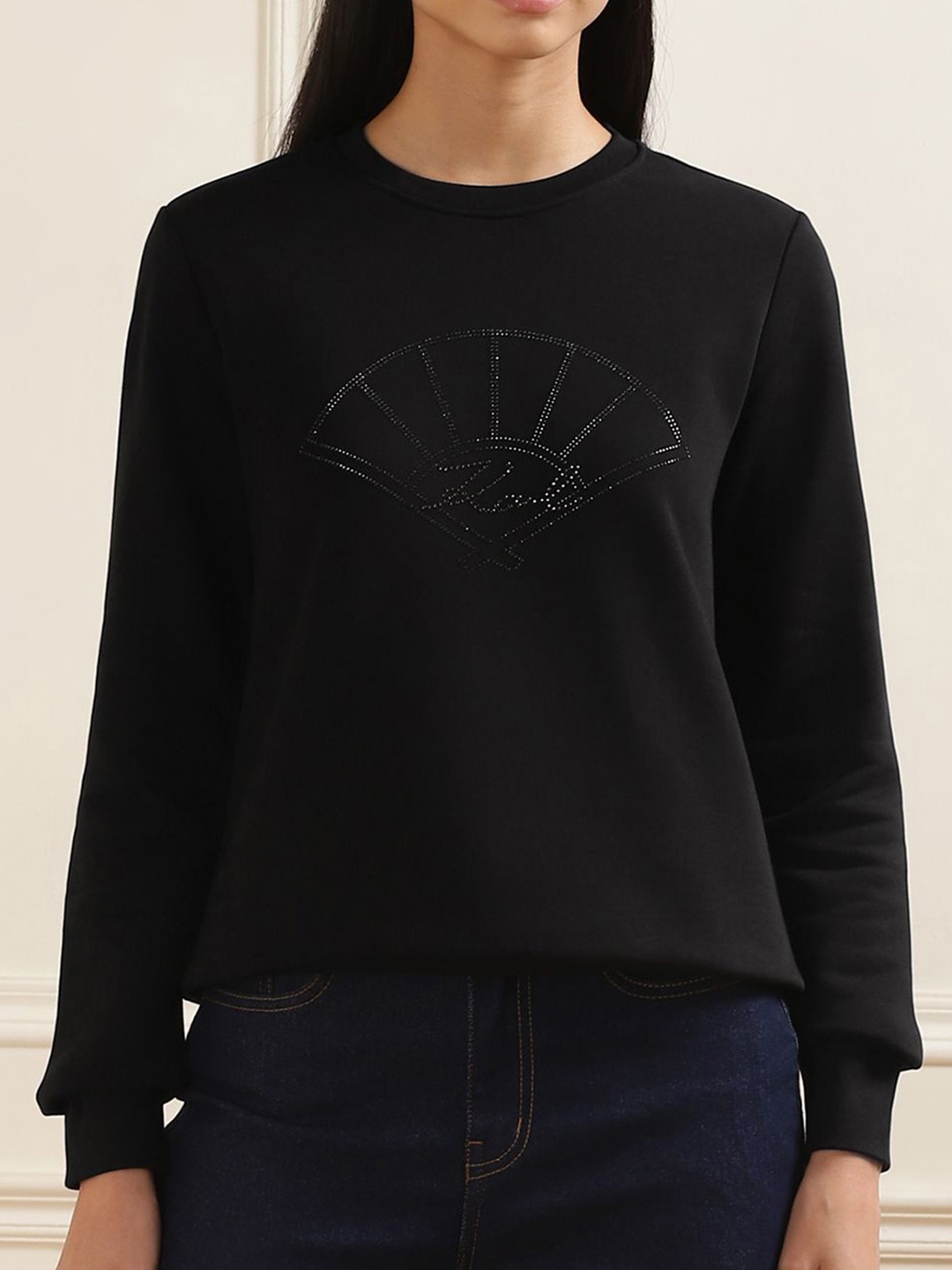 

Karl Lagerfeld Women Printed Sweatshirt, Black