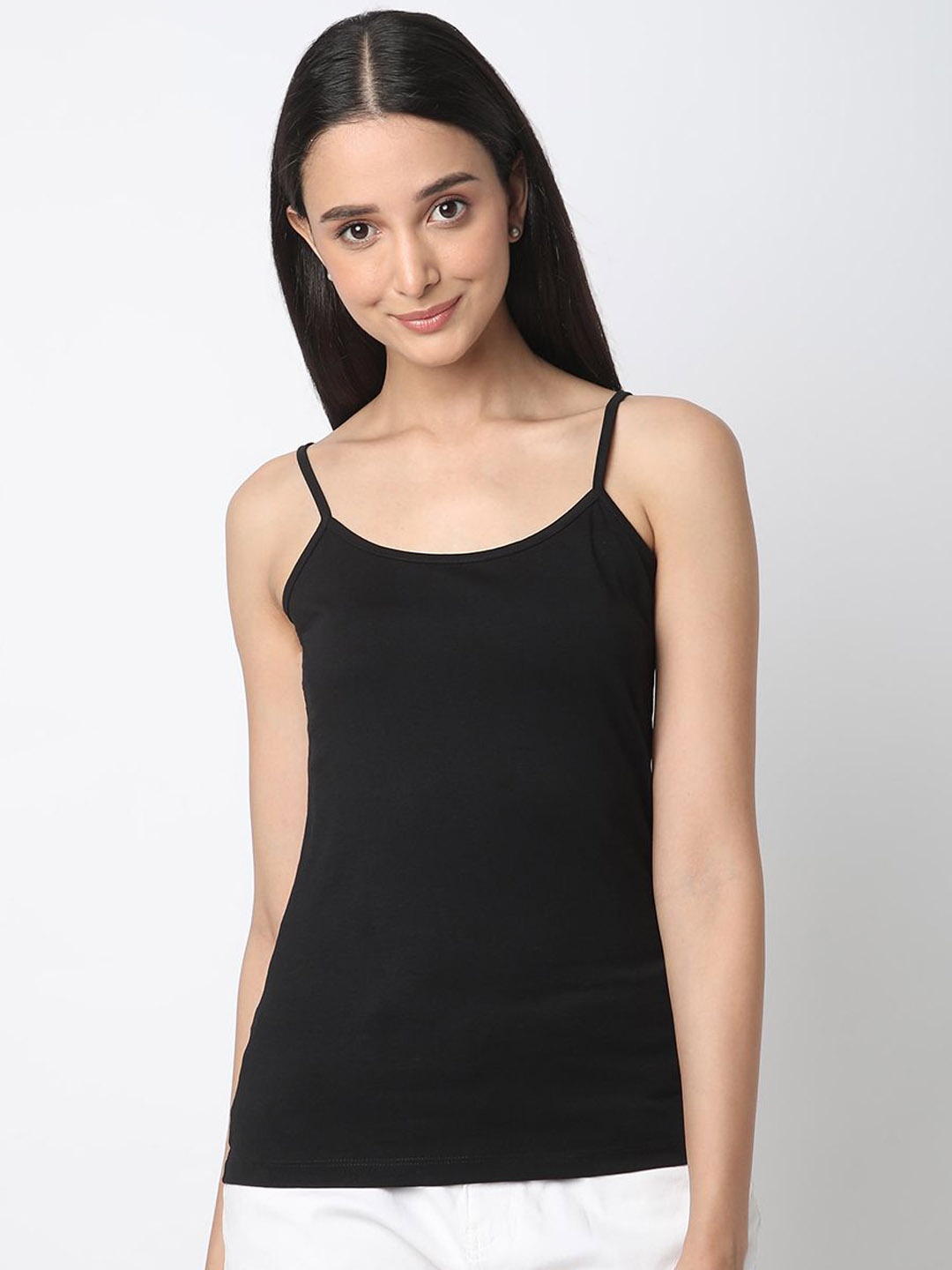 

R&B Cotton Shoulder Strap Camisole 8909006444752, Black