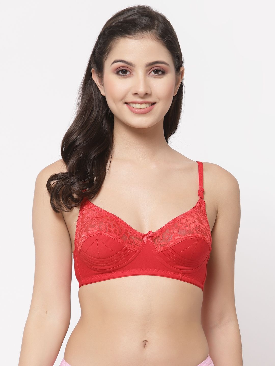 

Docare Bralette Bra Full Coverage, Red