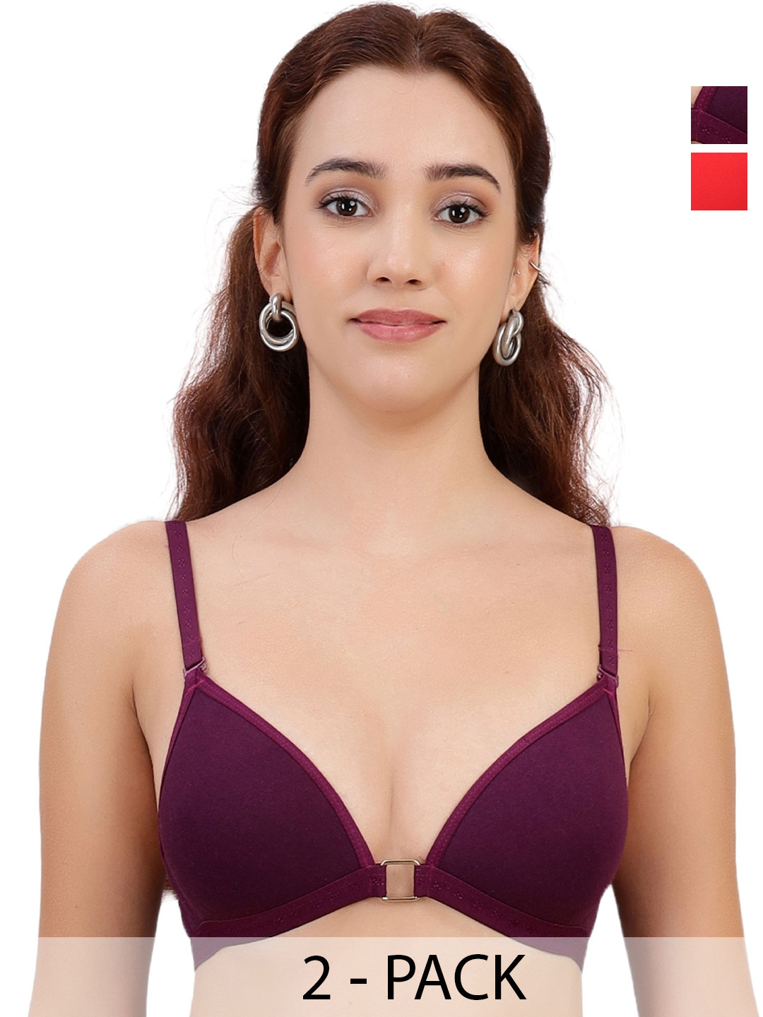 

SELFCARE Women Bra, Red
