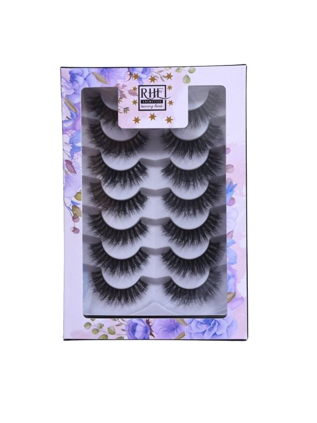 

Rhe Cosmetics Set Of 7 Long & Natural Look 3D False Eyelashes, Black