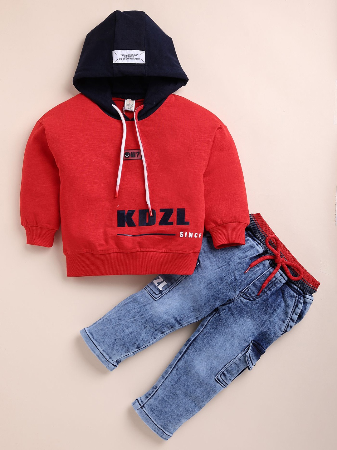 

BAESD Boys T-shirt with Trousers, Red