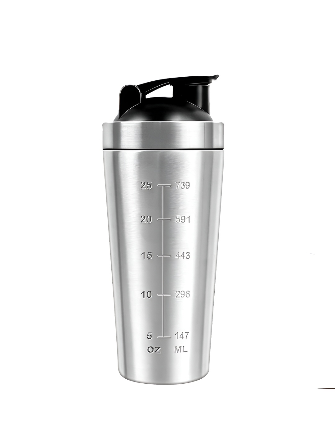

Body Smith Black BPA Free Stainless Steel Shaker- 700ML, Silver