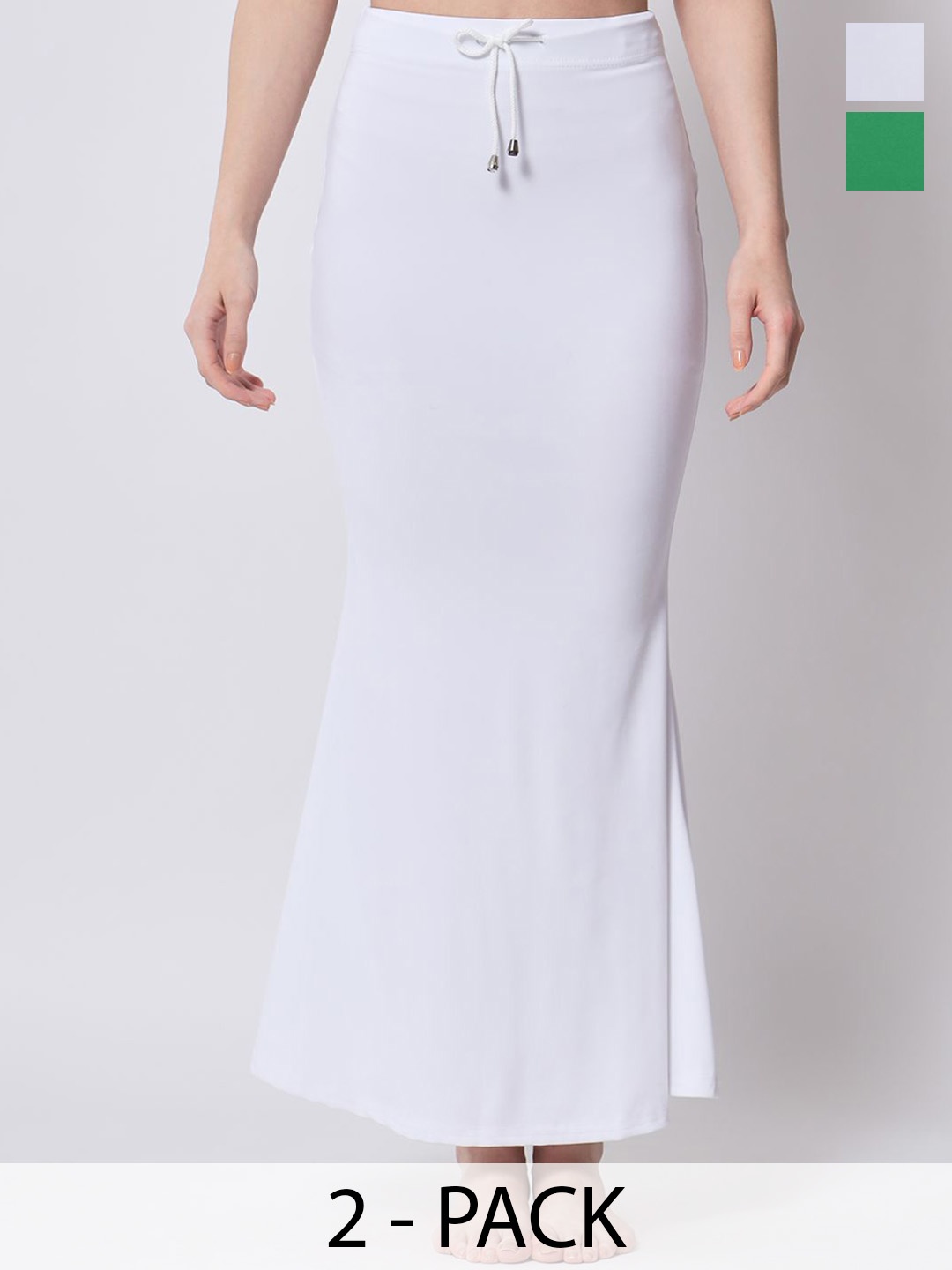 

SELETA Women Pack Of 2 Saree Shapewears, White
