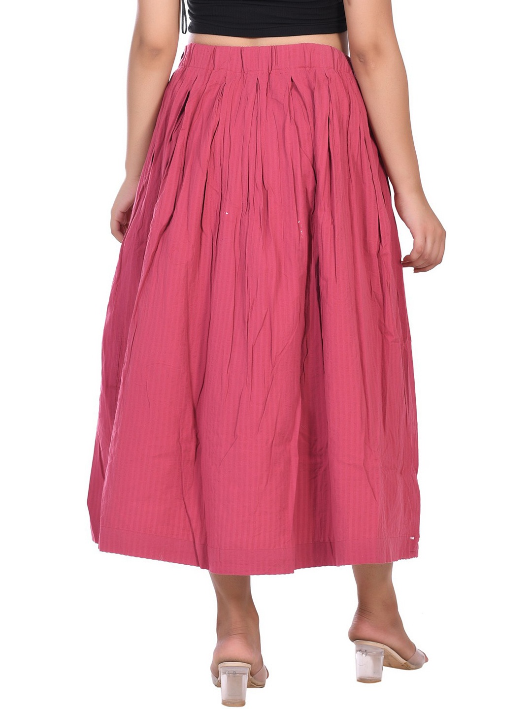 

Cloth Bites Flared Midi Skirts, Peach