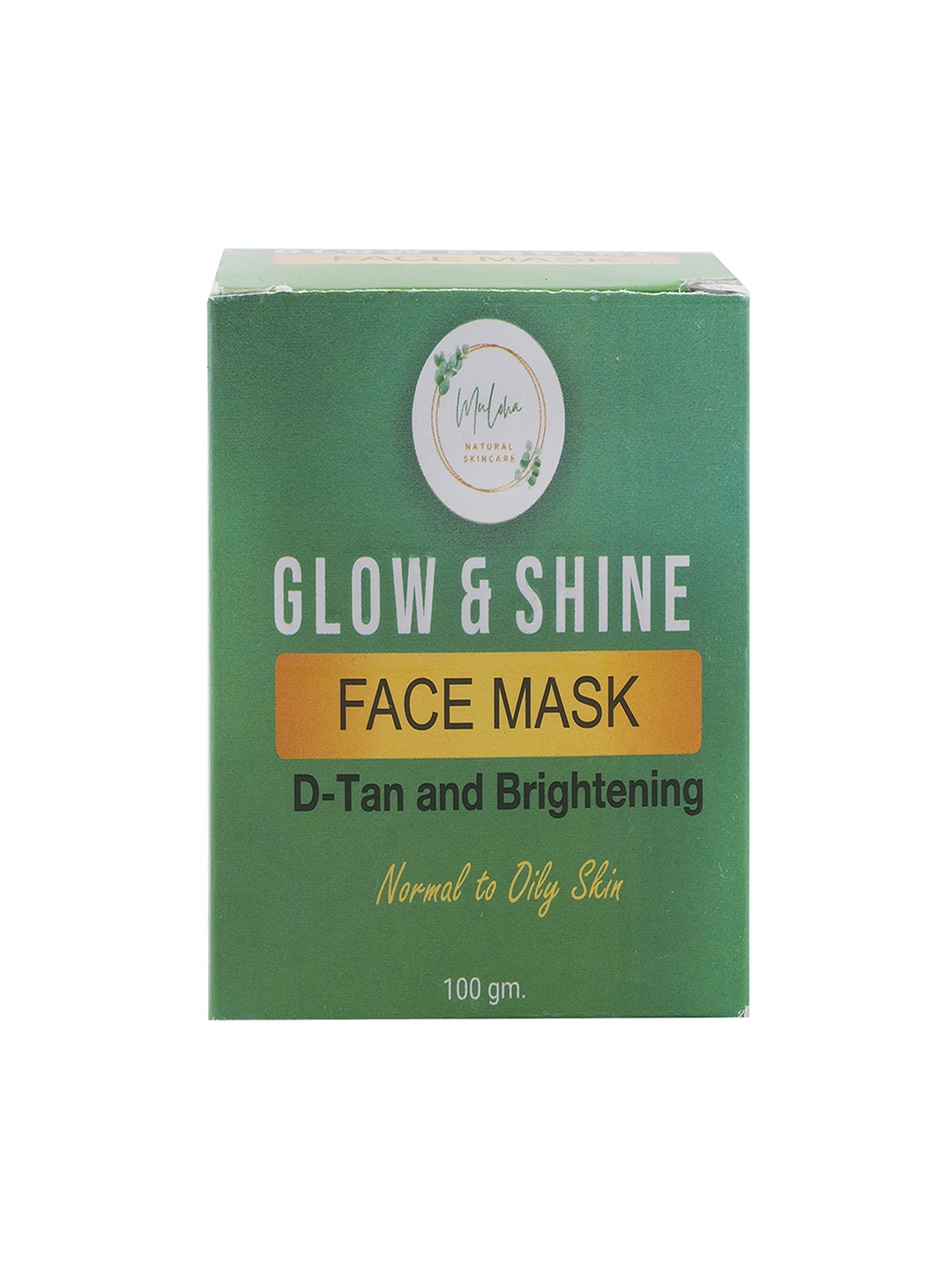 

MULOHA Glow & Shine Face Mask For De-Tan & Brightening - 100 g, Green