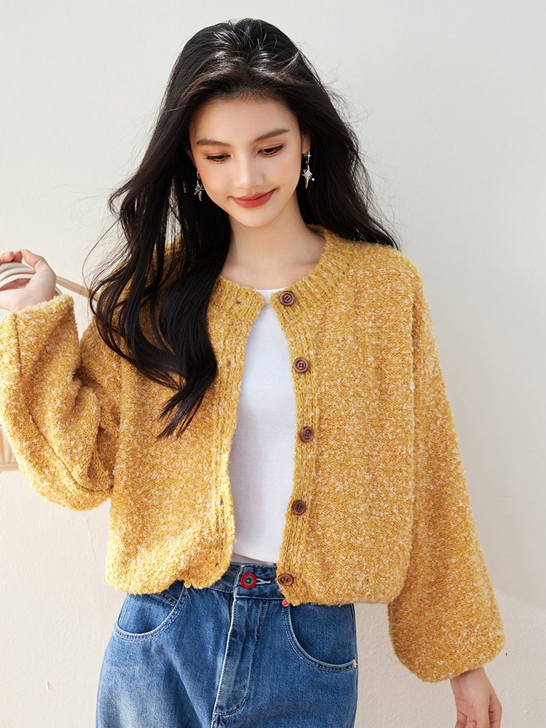 

JC Collection Women Cardigan, Yellow