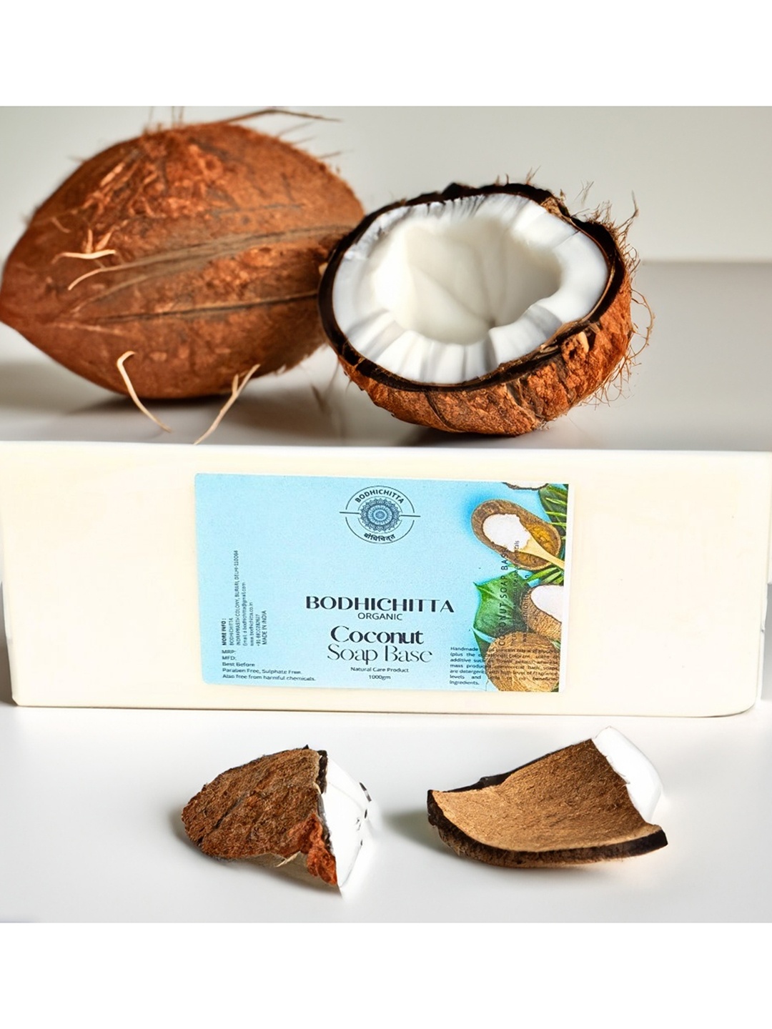 

Bodhichitta Organic Coconut Milk Soap Base- 1000gm, White