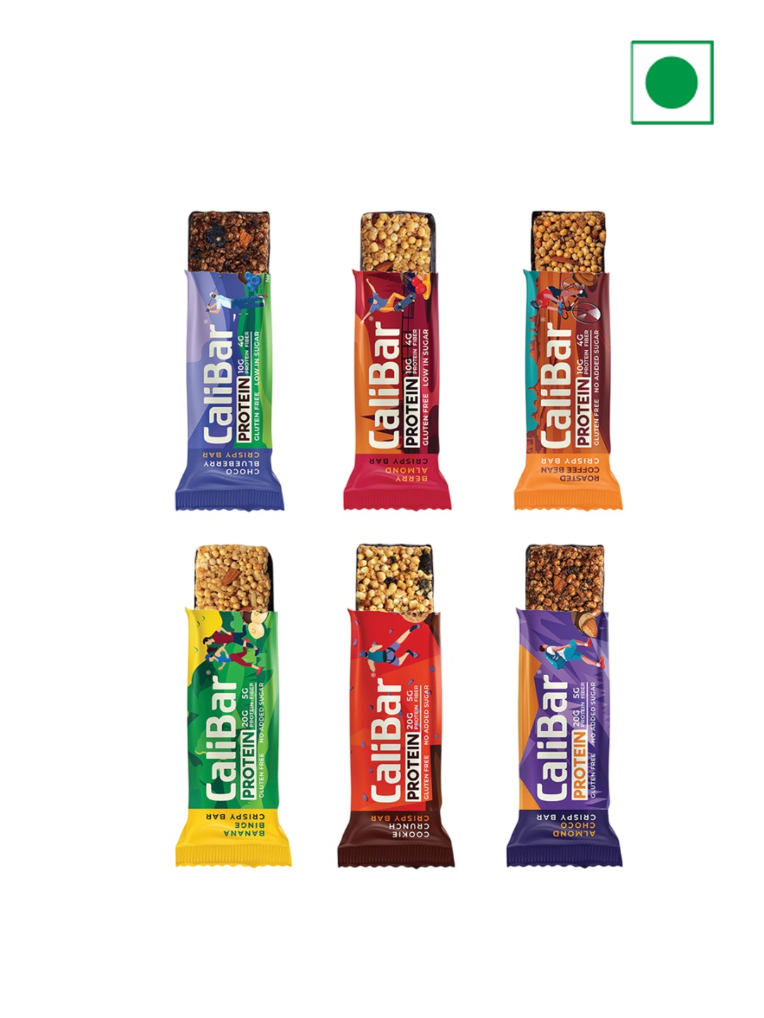

CaliBar Pack Of 6 Protein Bar -65g Each, Brown