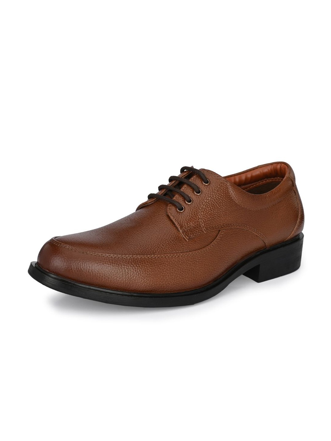 

Auserio Men Leather Derbys Formal Shoes, Tan