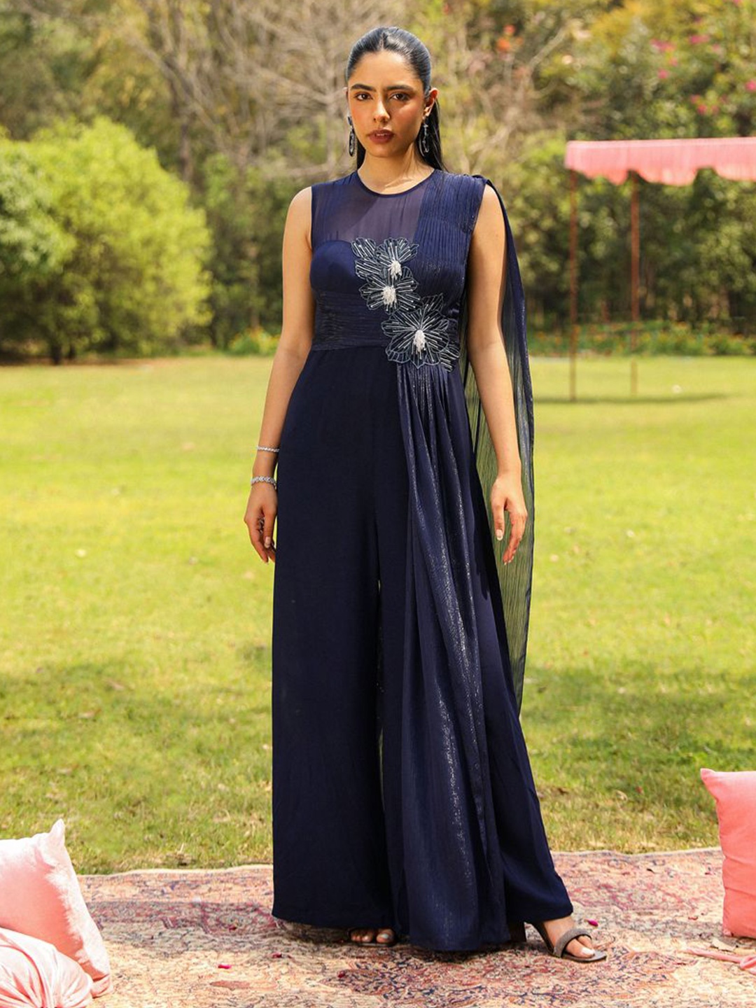 

AJIESH OBEROI Basic Jumpsuit, Navy blue