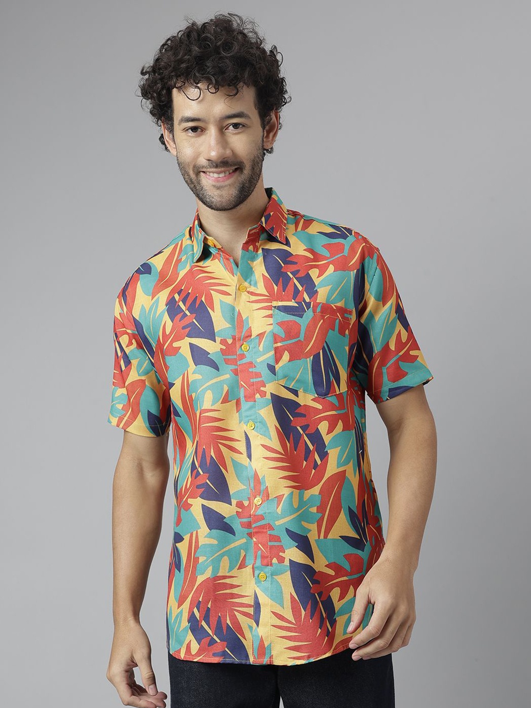 

KLOSET BY RIAG Men Classic Floral Opaque Printed Casual Shirt, Multi