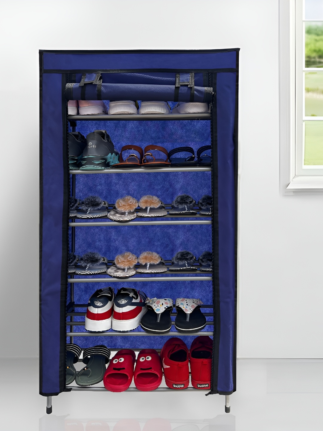 

Urban Choice Blue & Black 6 Tier Rectangular Shoes Rack