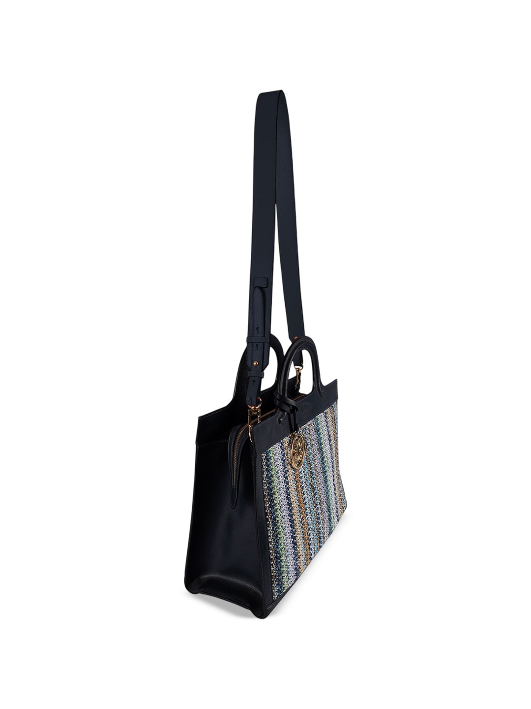

HIE Leather Sling Bag, Navy blue