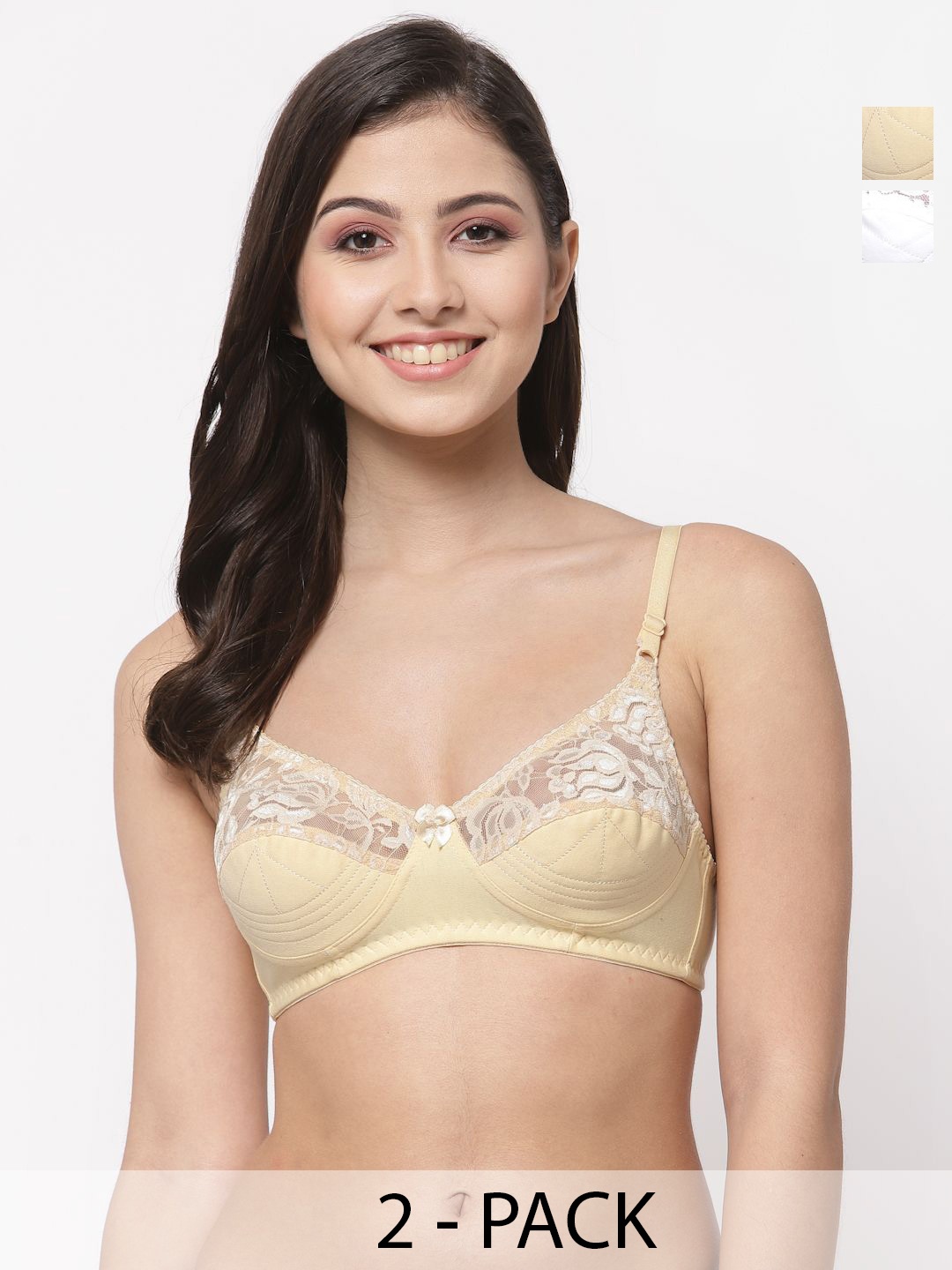 

Docare Bralette Bra Full Coverage, White